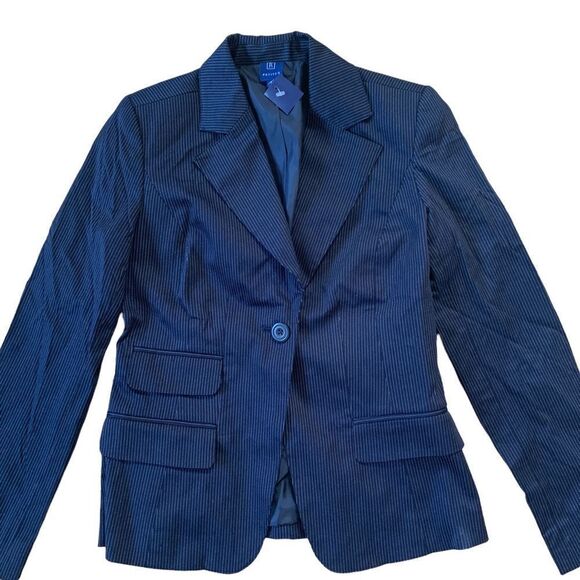 Reitmans Petites Dark Navy Blazer Size 4 - Picture 3 of 9